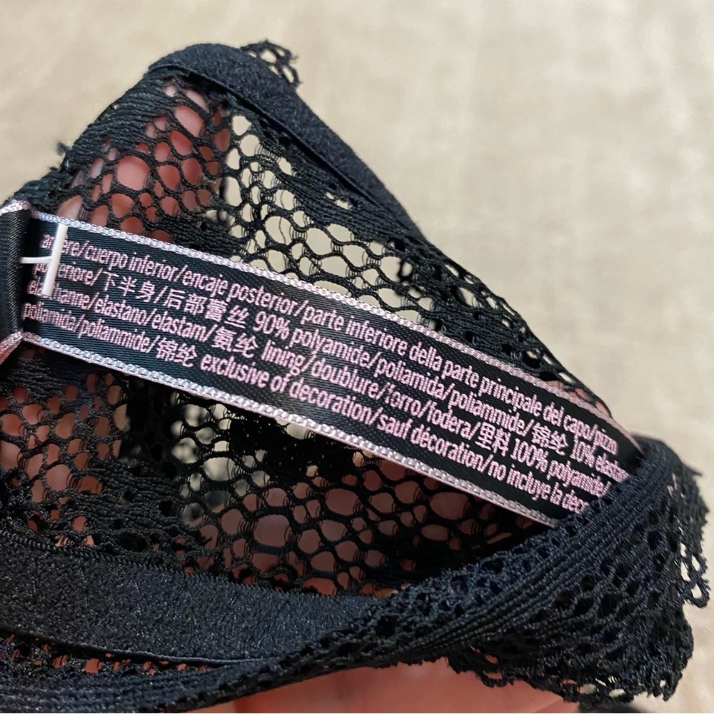 {Victoria's Secret} High Neck Halter Style Lace Bralette | Black ~ Medium - Picture 16 of 16